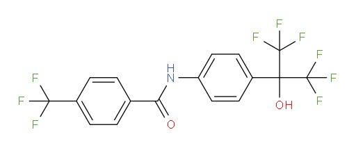 N-[4-[2,2,2-Trifluoro-1-hydroxy-1-(trifluoromethyl)ethyl]phenyl]-4-(trifluoromethyl)benzamide (ACI)