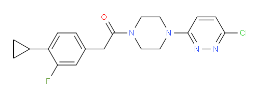 1-[4-(6-Chloro-3-pyridazinyl)-1-piperazinyl]-2-(4-cyclopropyl-3-fluorophenyl)ethanone (ACI)