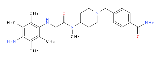 4-[[4-[[2-[(4-Amino-2,3,5,6-tetramethylphenyl)amino]acetyl]methylamino]-1-piperidinyl]methyl]benzamide (ACI)