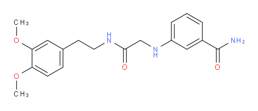 3-[[2-[[2-(3,4-Dimethoxyphenyl)ethyl]amino]-2-oxoethyl]amino]benzamide (ACI)