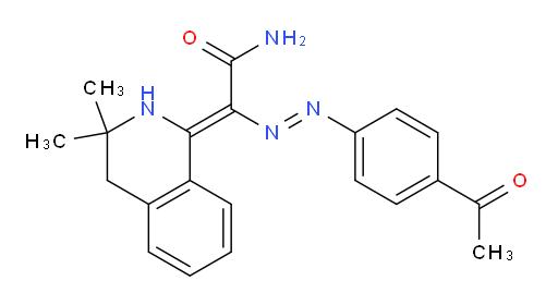 2-[2-(4-Acetylphenyl)diazenyl]-2-(3,4-dihydro-3,3-dimethyl-1(2H)-isoquinolinylidene)acetamide (ACI)