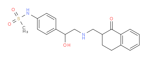 N-[4-[1-Hydroxy-2-[[(1,2,3,4-tetrahydro-1-oxo-2-naphthalenyl)methyl]amino]ethyl]phenyl]methanesulfonamide (ACI)