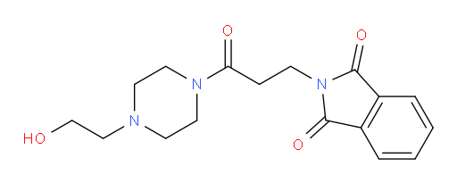 2-[3-[4-(2-Hydroxyethyl)-1-piperazinyl]-3-oxopropyl]-1H-isoindole-1,3(2H)-dione (ACI)