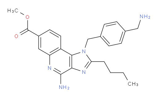 Methyl 4-amino-1-[[4-(aminomethyl)phenyl]methyl]-2-butyl-1H-imidazo[4,5-c]quinoline-7-carboxylate (ACI)