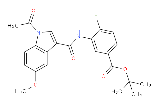 1,1-Dimethylethyl 3-[[(1-acetyl-5-methoxy-1H-indol-3-yl)carbonyl]amino]-4-fluorobenzoate (ACI)