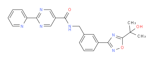 2-(Pyridin-2-yl)pyrimidine-5-carboxylic acid N-[3-[5-(1-hydroxy-1-methylethyl)-1,2,4-oxadiazol-3-yl]benzyl]amide