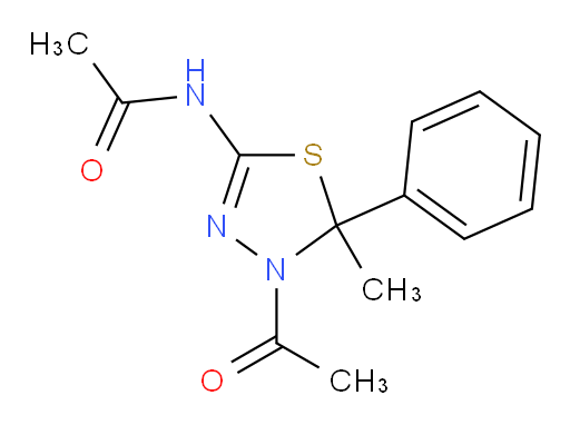 N-(4-Acetyl-4,5-dihydro-5-methyl-5-phenyl-1,3,4-thiadiazol-2-yl)acetamide (ACI)