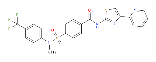 4-[[Methyl[4-(trifluoromethyl)phenyl]amino]sulfonyl]-N-[4-(2-pyridinyl)-2-thiazolyl]benzamide (ACI)