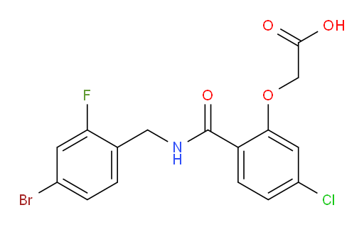 2-[2-[[[(4-Bromo-2-fluorophenyl)methyl]amino]carbonyl]-5-chlorophenoxy]acetic acid (ACI)