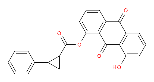 9,10-Dihydro-8-hydroxy-9,10-dioxo-1-anthracenyl 2-phenylcyclopropanecarboxylate (ACI)
