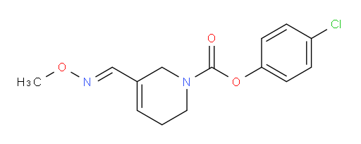 4-Chlorophenyl 3,6-dihydro-5-[(methoxyimino)methyl]-1(2H)-pyridinecarboxylate (ACI)