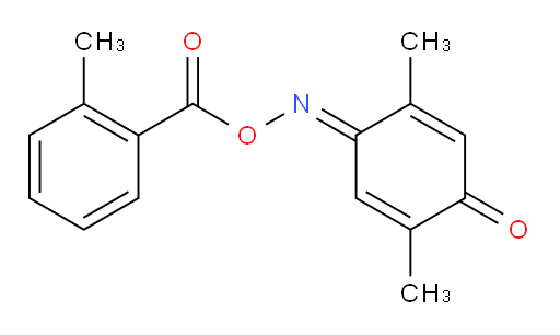 2,5-Dimethyl-2,5-cyclohexadiene-1,4-dione 1-[O-(2-methylbenzoyl)oxime] (ACI)