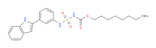 Octyl N-[[[3-(1H-indol-2-yl)phenyl]amino]sulfonyl]carbamate (ACI)