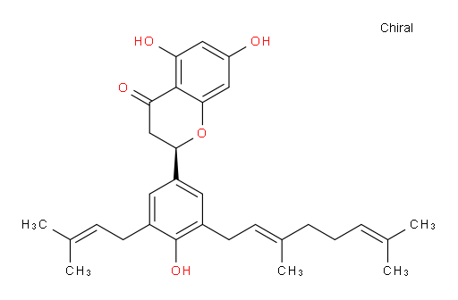 (2R)-2-[3-(3,7-Dimethyl-2,6-octadien-1-yl)-4-hydroxy-5-(3-methyl-2-buten-1-yl)phenyl]-2,3-dihydro-5,7-dihydroxy-4H-1-benzopyran-4-one (ACI)