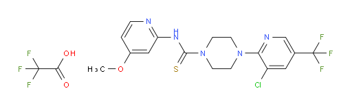 1-Piperazinecarbothioamide, 4-[3-chloro-5-(trifluoromethyl)-2-pyridinyl]-N-(4-methoxy-2-pyridinyl)-, 2,2,2-trifluoroacetate (1:1) (ACI)