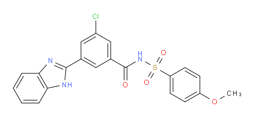 Benzamide, 3-(1H-benzimidazol-2-yl)-5-chloro-N-[(4-methoxyphenyl)sulfonyl]- (ACI)