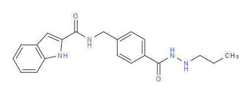 4-[[(1H-Indol-2-ylcarbonyl)amino]methyl]benzoic acid 2-propylhydrazide (ACI)