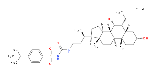 4-(1,1-Dimethylethyl)-N-[[[(3α,5β,6α,7α)-6-ethyl-3,7-dihydroxy-24-norcholan-23-yl]amino]carbonyl]benzenesulfonamide (ACI)