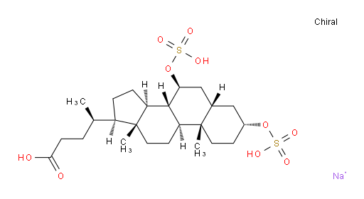 Cholan-24-oic acid, 3,7-bis(sulfooxy)-, sodium salt (1:3), (3α,5β,7β)- (ACI)