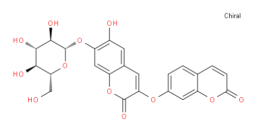 7-(β-D-Glucopyranosyloxy)-6-hydroxy-3-[(2-oxo-2H-1-benzopyran-7-yl)oxy]-2H-1-benzopyran-2-one (ACI)