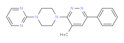 4-Methyl-6-phenyl-3-[4-(2-pyrimidinyl)-1-piperazinyl]pyridazine (ACI)