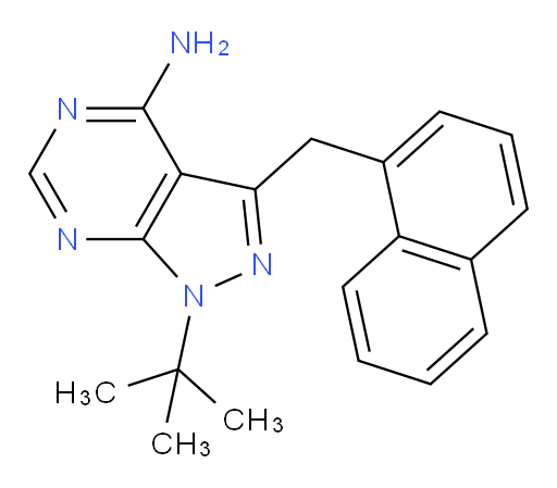 1-(1,1-Dimethylethyl)-3-(1-naphthalenylmethyl)-1H-pyrazolo[3,4-d]pyrimidin-4-amine (ACI)