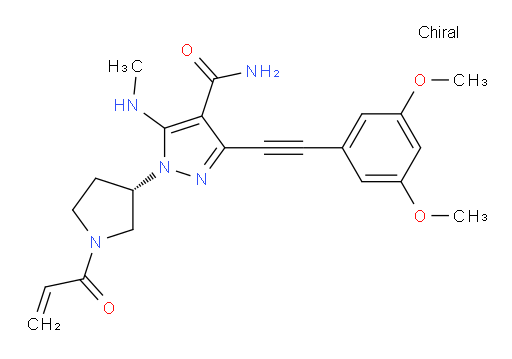 3-[2-(3,5-Dimethoxyphenyl)ethynyl]-5-(methylamino)-1-[(3S)-1-(1-oxo-2-propen-1-yl)-3-pyrrolidinyl]-1H-pyrazole-4-carboxamide (ACI)