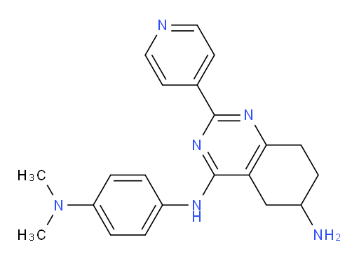 N4-[4-(Dimethylamino)phenyl]-5,6,7,8-tetrahydro-2-(4-pyridinyl)-4,6-quinazolinediamine (ACI)