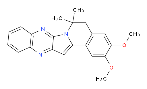 5,6-Dihydro-2,3-dimethoxy-6,6-dimethylbenz[7,8]indolizino[2,3-b]quinoxaline (ACI)