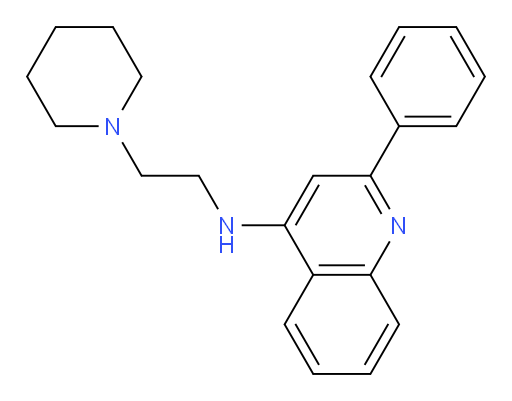 2-Phenyl-N-[2-(1-piperidinyl)ethyl]-4-quinolinamine (ACI)