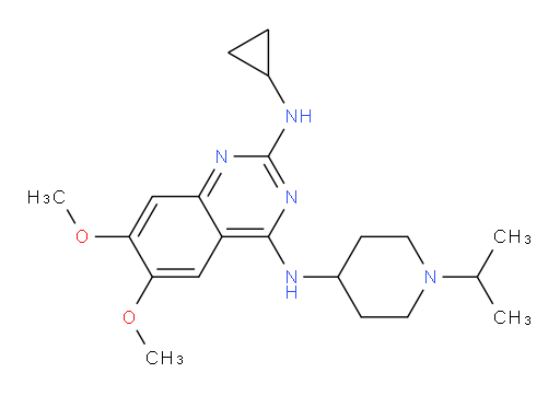 N2-Cyclopropyl-6,7-dimethoxy-N4-[1-(1-methylethyl)-4-piperidinyl]-2,4-quinazolinediamine (ACI)