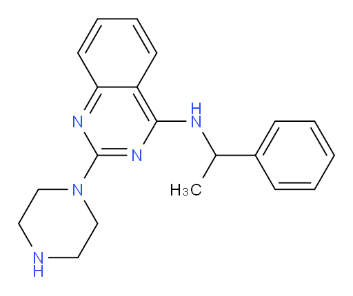 N-(1-Phenylethyl)-2-(piperazin-1-yl)quinazolin-4-amine