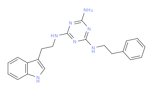 N2-[2-(1H-Indol-3-yl)ethyl]-N4-(2-phenylethyl)-1,3,5-triazine-2,4,6-triamine (ACI)