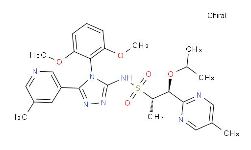 (αS,βS)-N-[4-(2,6-Dimethoxyphenyl)-5-(5-methyl-3-pyridinyl)-4H-1,2,4-triazol-3-yl]-α,5-dimethyl-β-(1-methylethoxy)-2-pyrimidineethanesulfonamide (ACI)