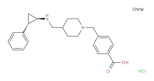 Benzoic acid, 4-[[4-[[[(1R,2S)-2-phenylcyclopropyl]amino]methyl]-1-piperidinyl]methyl]-, hydrochloride (1:2) (ACI)