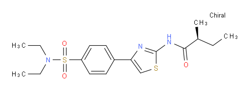 (2S)-N-[4-[4-[(Diethylamino)sulfonyl]phenyl]-2-thiazolyl]-2-methylbutanamide (ACI)