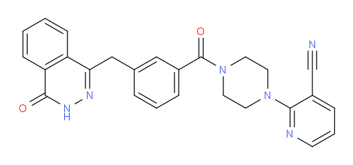2-[4-[3-[(3,4-Dihydro-4-oxo-1-phthalazinyl)methyl]benzoyl]-1-piperazinyl]-3-pyridinecarbonitrile (ACI)
