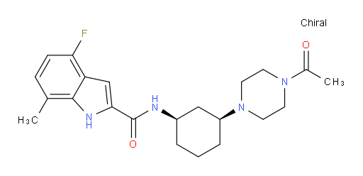 N-[(1R,3S)-3-(4-Acetyl-1-piperazinyl)cyclohexyl]-4-fluoro-7-methyl-1H-indole-2-carboxamide (ACI)