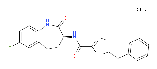 N-[(3S)-7,9-Difluoro-2,3,4,5-tetrahydro-2-oxo-1H-1-benzazepin-3-yl]-3-(phenylmethyl)-1H-1,2,4-triazole-5-carboxamide (ACI)