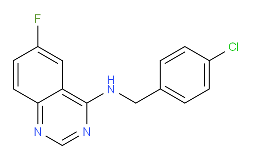 N-[(4-Chlorophenyl)methyl]-6-fluoro-4-quinazolinamine (ACI)