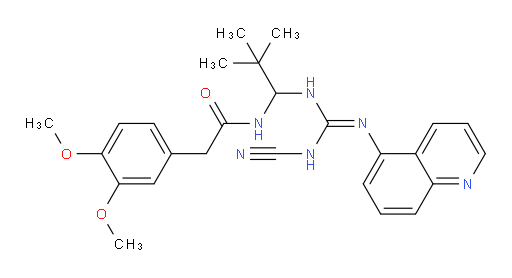 N-[1-[[(Cyanoamino)(5-quinolinylimino)methyl]amino]-2,2-dimethylpropyl]-3,4-dimethoxybenzeneacetamide (ACI)