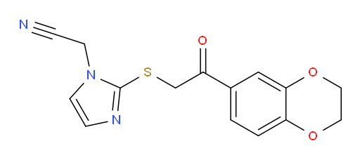 2-[[2-(2,3-Dihydro-1,4-benzodioxin-6-yl)-2-oxoethyl]thio]-1H-imidazole-1-acetonitrile (ACI)