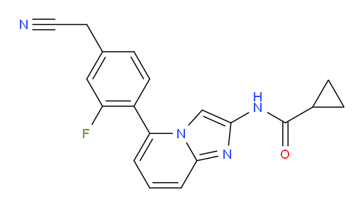 N-[5-[4-(Cyanomethyl)-2-fluorophenyl]imidazo[1,2-a]pyridin-2-yl]cyclopropanecarboxamide (ACI)