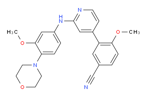 4-Methoxy-3-[2-[[3-methoxy-4-(4-morpholinyl)phenyl]amino]-4-pyridinyl]benzonitrile (ACI)