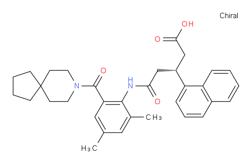 (βR)-β-[2-[[2-(8-Azaspiro[4.5]dec-8-ylcarbonyl)-4,6-dimethylphenyl]amino]-2-oxoethyl]-1-naphthalenepropanoic acid (ACI)