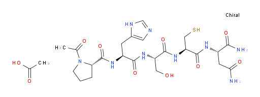 L-Aspartamide, 1-acetyl-L-prolyl-L-histidyl-L-seryl-L-cysteinyl-, monoacetate (salt) (9CI)