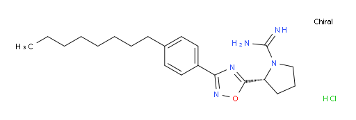 1-Pyrrolidinecarboximidamide, 2-[3-(4-octylphenyl)-1,2,4-oxadiazol-5-yl]-, hydrochloride (1:1), (2R)- (ACI)
