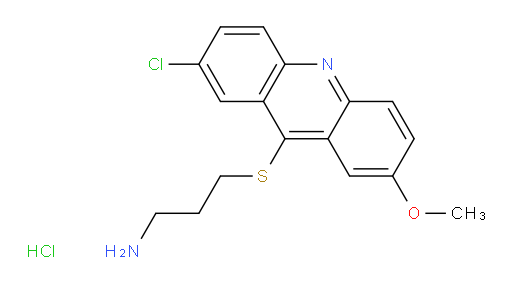 1-Propanamine, 3-[(2-chloro-7-methoxy-9-acridinyl)thio]-, hydrochloride (1:2) (ACI)