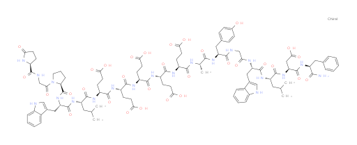 5-Oxo-L-prolylglycyl-L-prolyl-L-tryptophyl-L-leucyl-L-α-glutamyl-L-α-glutamyl-L-α-glutamyl-L-α-glutamyl-L-α-glutamyl-L-alanyl-L-tyrosylglycyl-L-tryptophyl-L-leucyl-L-α-aspartyl-L-phenylalaninamide (ACI)