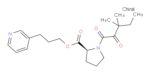 1-(3,3-Dimethyl-1,2-dioxopentyl)-L-proline 3-(3-pyridinyl)propyl ester (ACI)